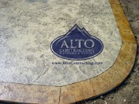 Stamped Concrete With Acid Stained Border